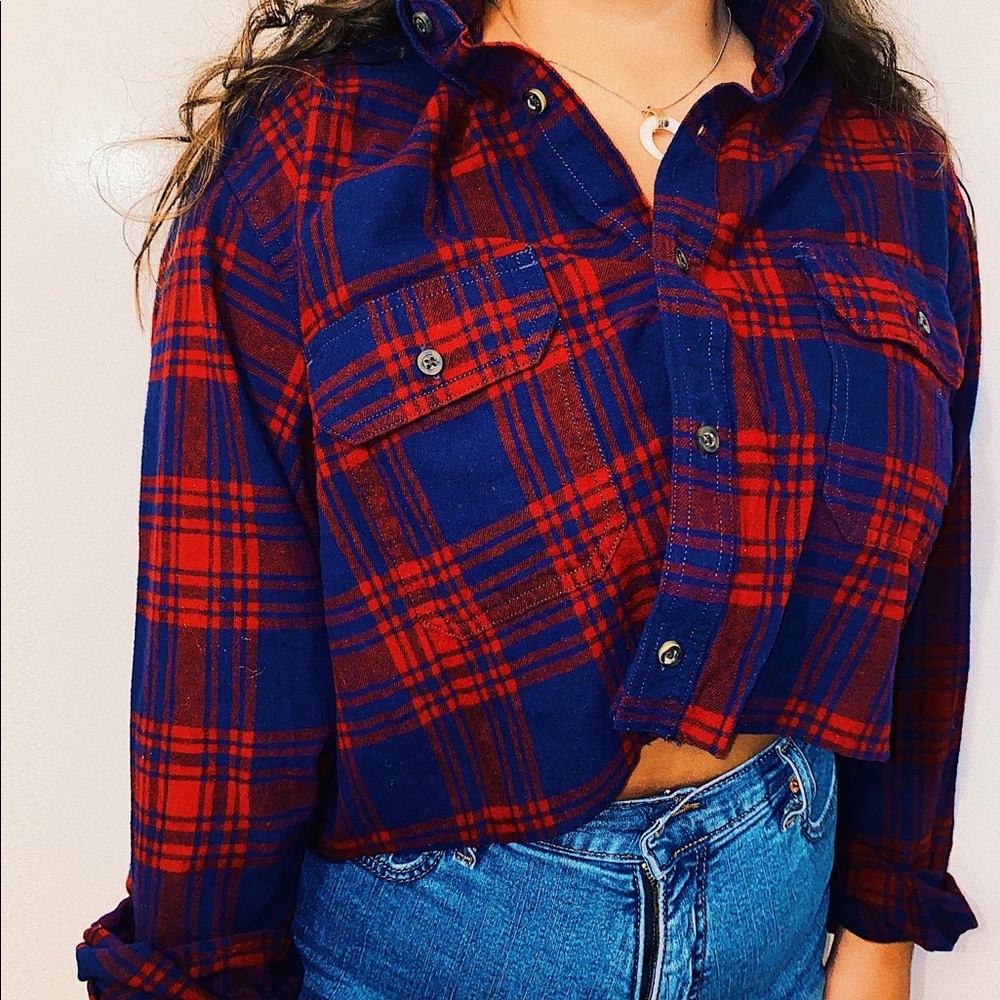 Cropped vintage flannel ✨